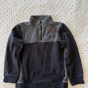 Under Armour Kids Two-Tone Gray & Black Quarter Zip Pullover